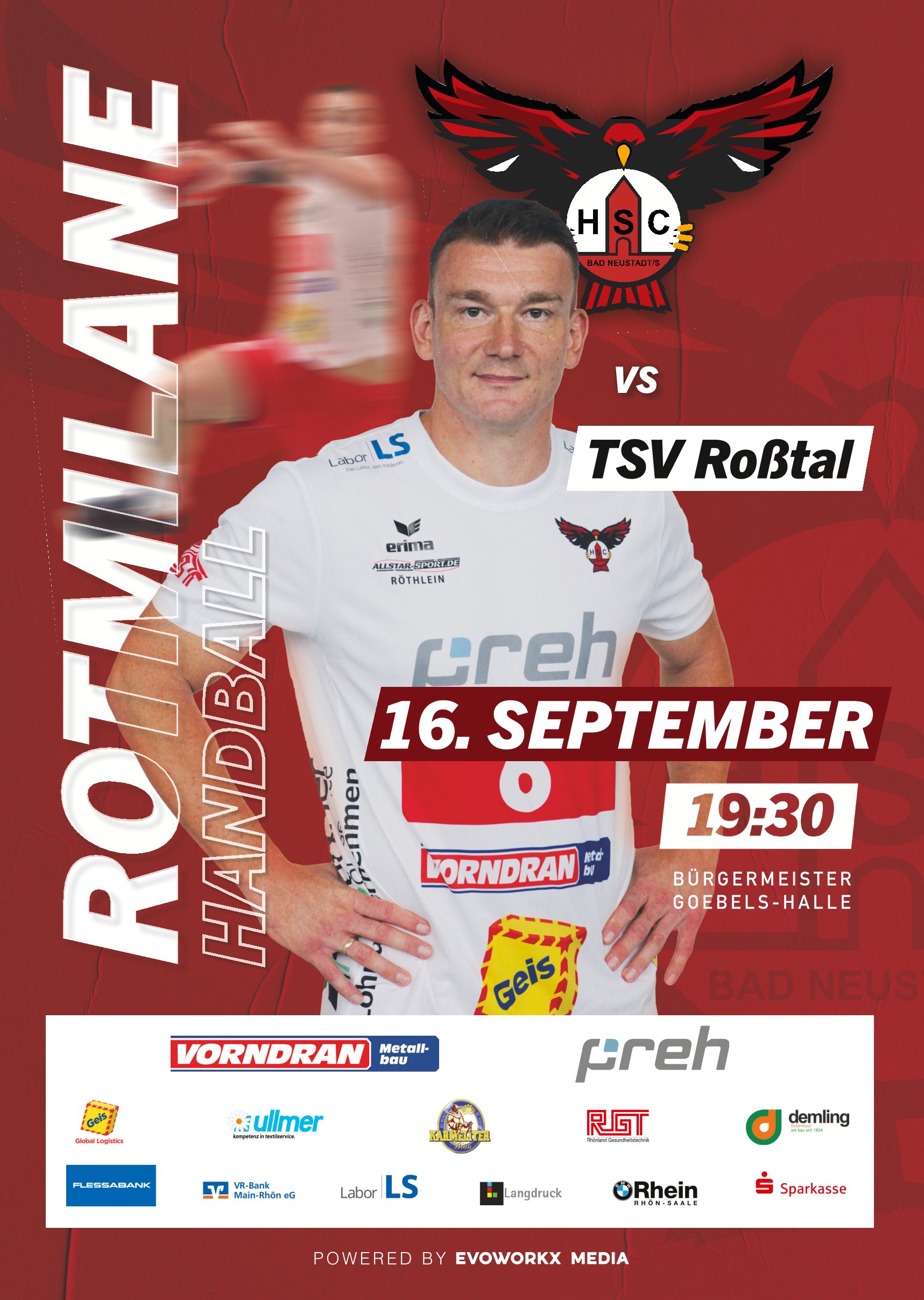 Heimspiel 16.09.23 – HSC vs TSV Roßtal