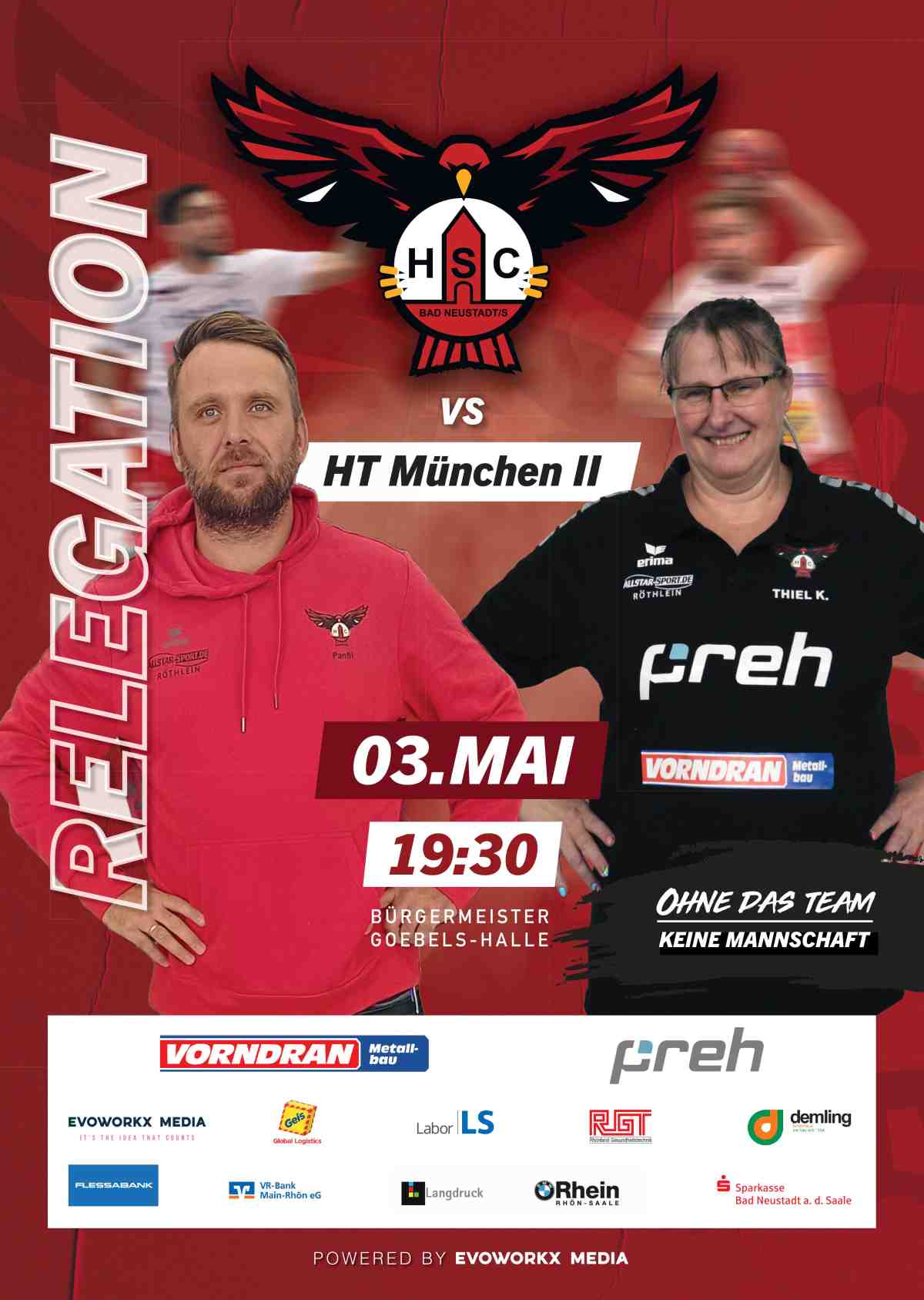 Relegation Rückspiel gegen HT München II – 3. Mai 19:30