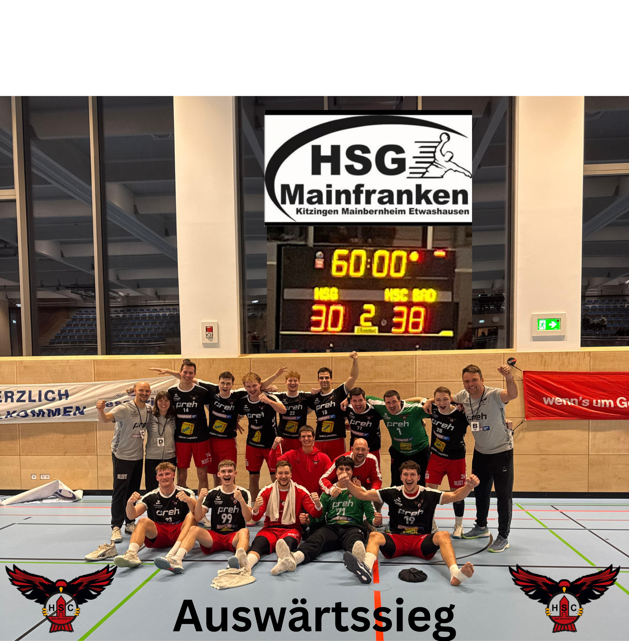 Auswärtssieg bei der HSG Mainfranken 30:38