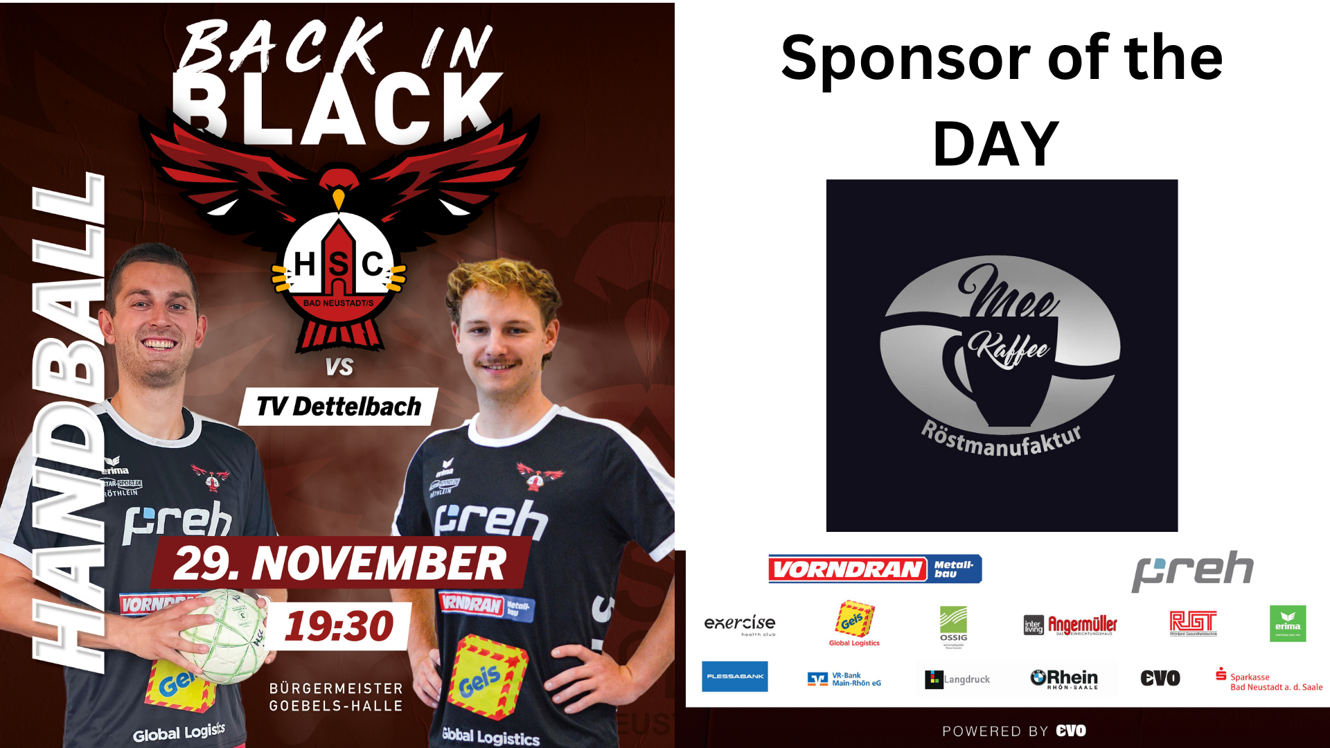 Heimspiel HSC vs TV Dettelbach am 29.11