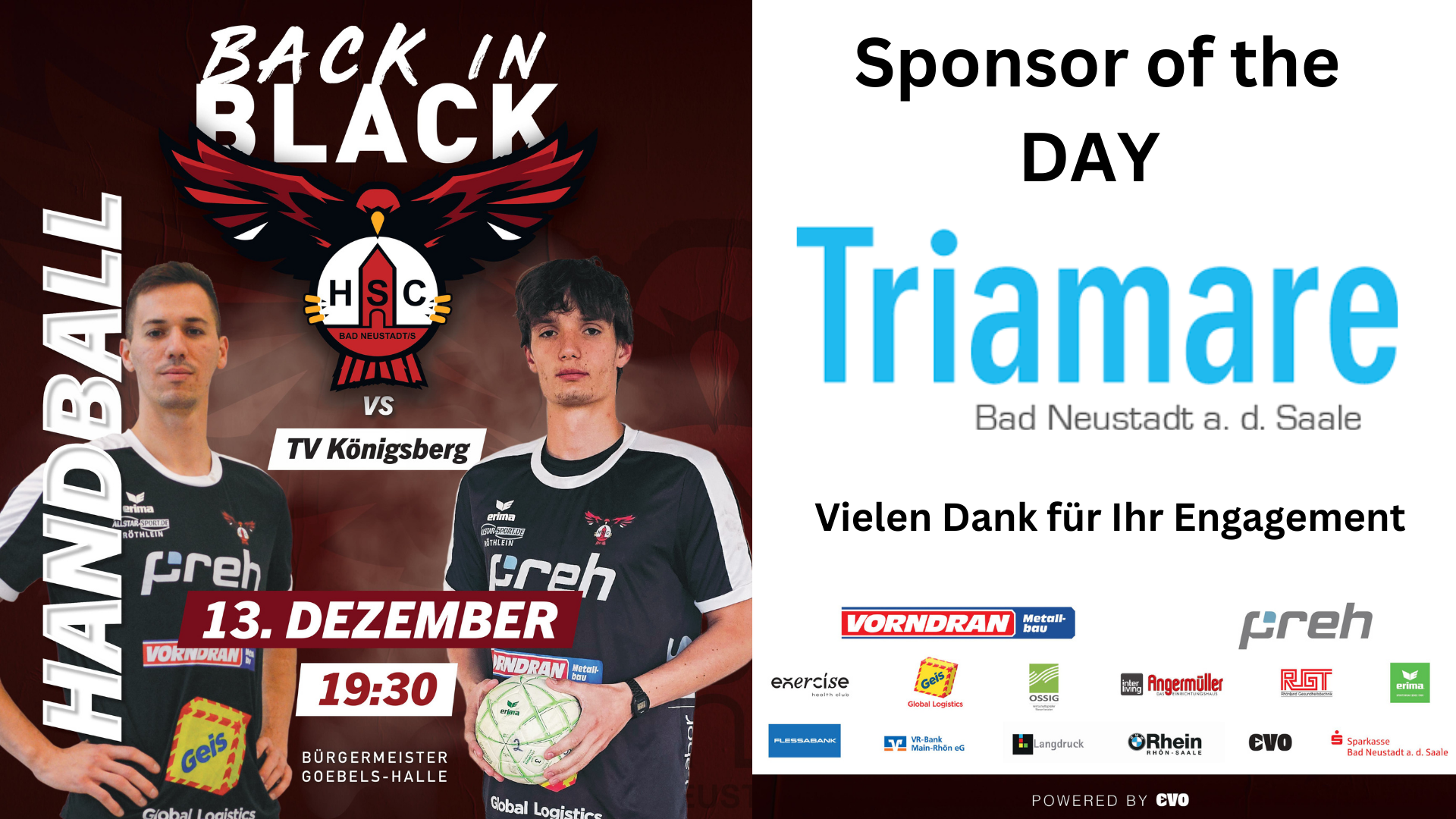 Heimspiel 13.12.2025 – Rotmilane vs TV Königsberg