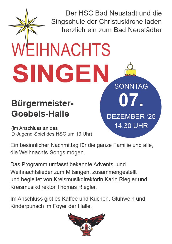Weihnachtssingen am 07.12 in der BGH