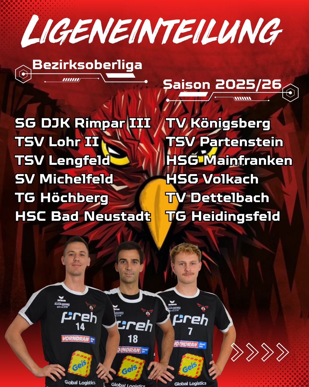 Ligeneinteilung steht! Bezirksoberliga Unterfranken!